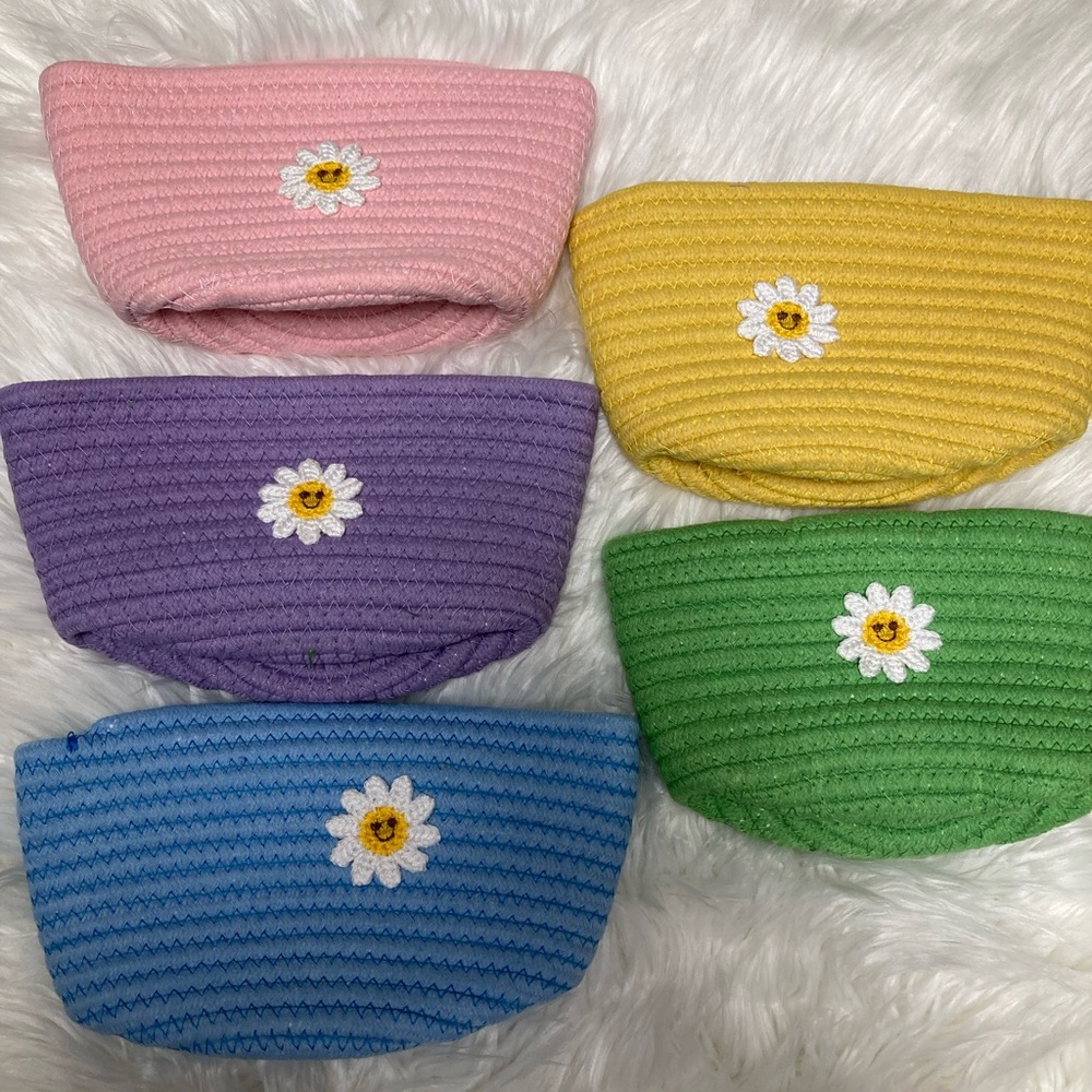 Colorful Kids' Daisy Embroidered Headbands